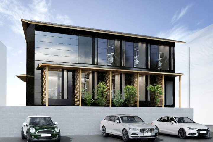 建築パース 歯科医院 外観 CGパース